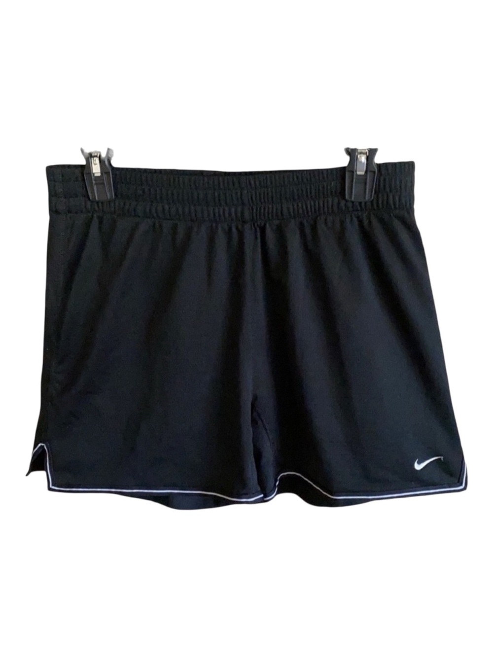 Nike Dri-Fit Athletic Shorts Black White Trim Shorts Size …